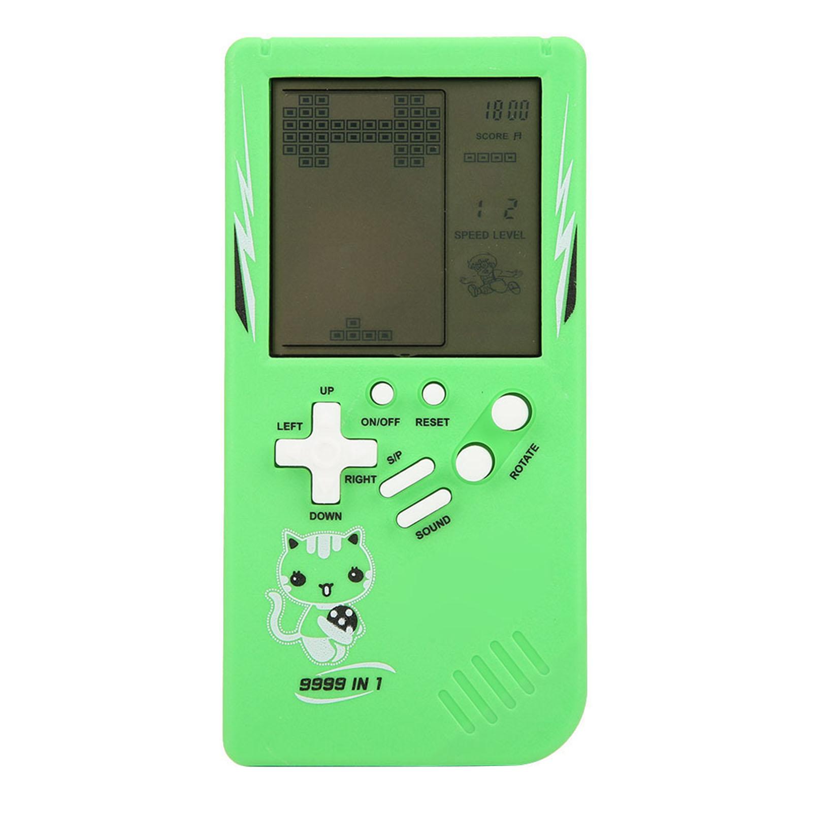 Игровая консоль Портативная игровая консоль с большим экраном Карманная игровая консоль Классическая детская игровая игрушка Розовый зелёный