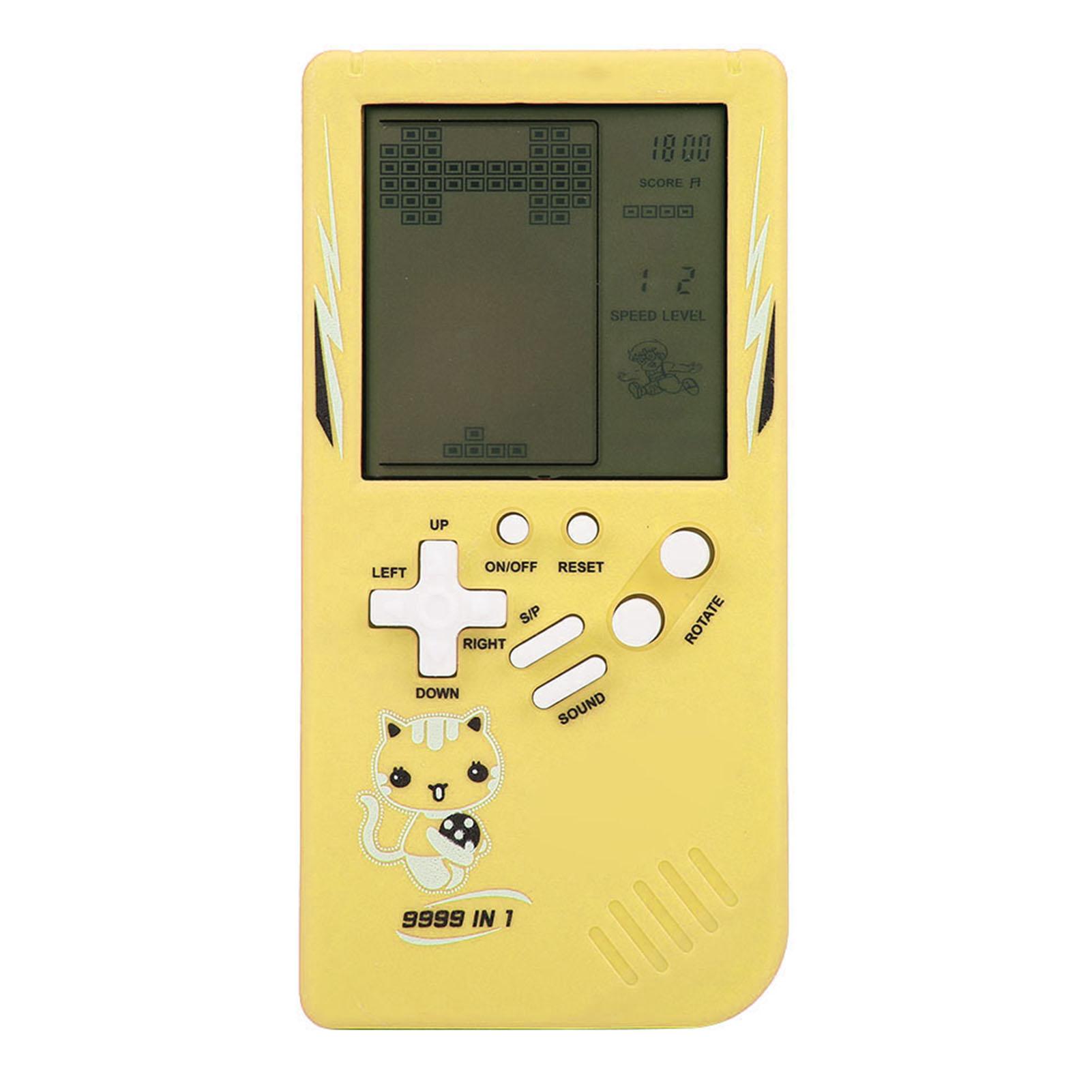 Игровая консоль Портативная игровая консоль с большим экраном Карманная игровая консоль Классическая детская игровая игрушка Желтый жёлтый