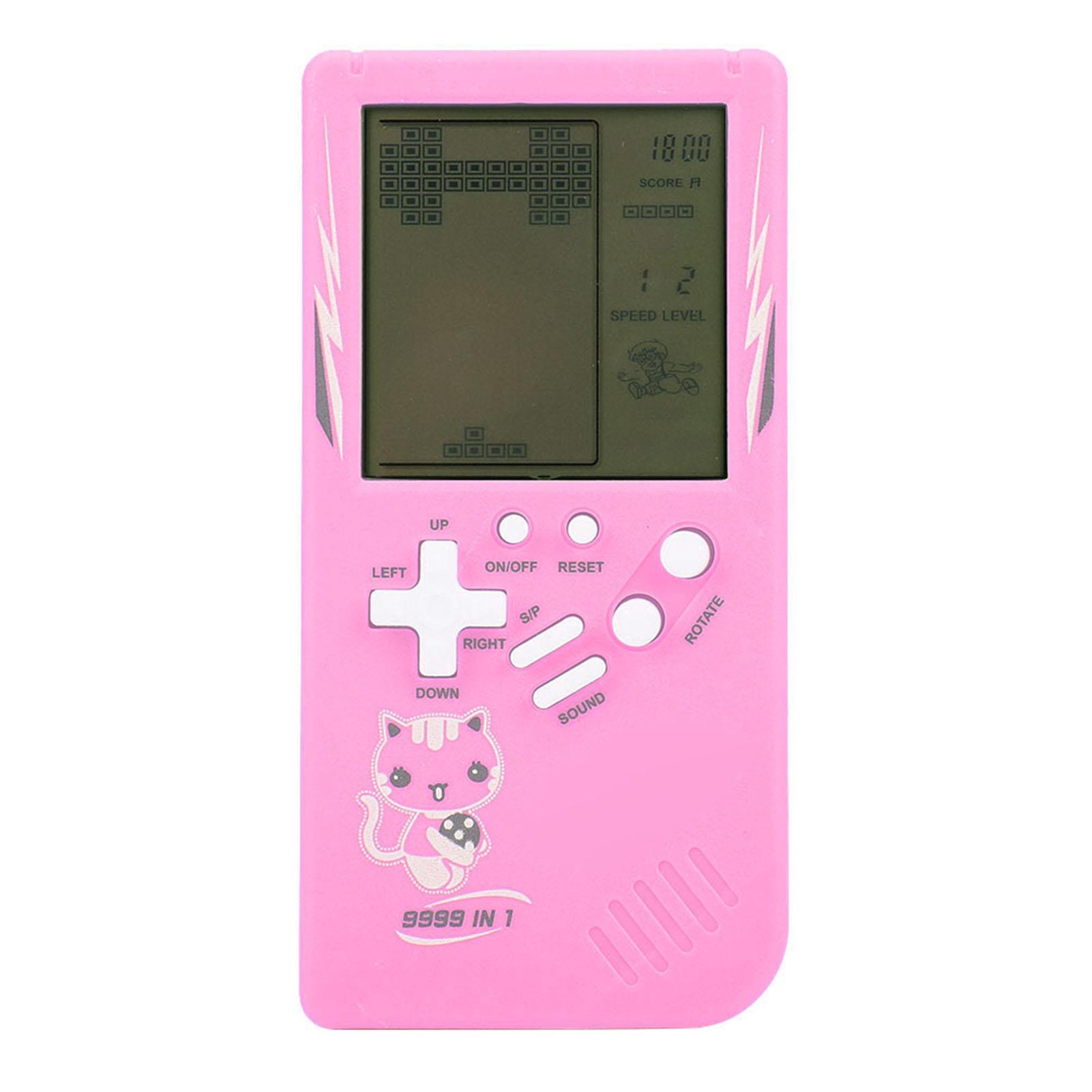 Игровая консоль Портативная игровая консоль с большим экраном Карманная игровая консоль Классическая детская игровая игрушка Розовый
